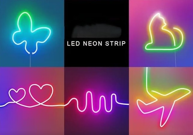 NEON LIGHTS 5 Meter Smart RGB Neon LED Strip Lights with App & Remote | Music Sync Rope Light for Room